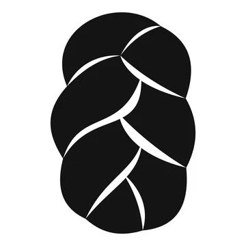 Bread challah loaf braided bakery icon Stockillustratie