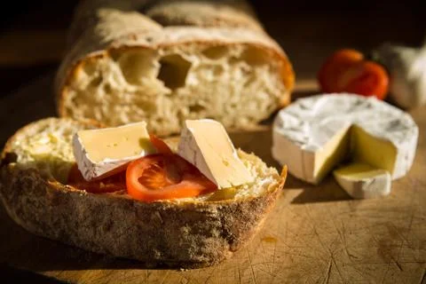 Bread, Cheese and tomato Foto stock