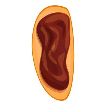 Bread chocolate paste icon, cartoon style イラスト素材