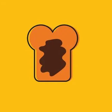 Bread with chocolate spreading Stock Illustration