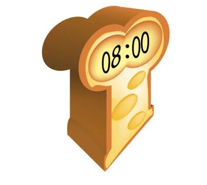 Bread Clock Stock Illustration