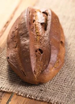 Bread close-up in rustic style Stock Photos