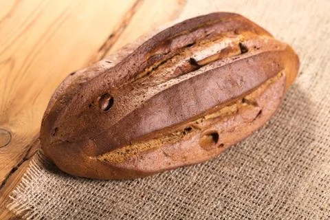 Bread close-up in rustic style Stock Photos