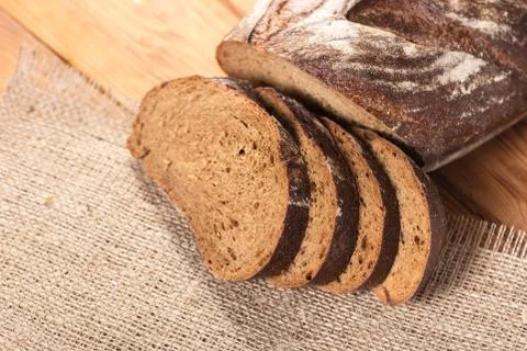 Bread close-up in rustic style Stock-Fotos