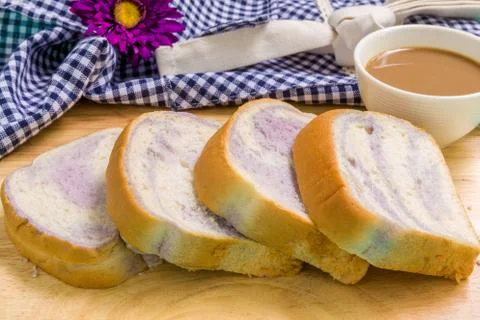 Bread with Coffee Background / Bread with Coffee / Bread with Co Stock Photos