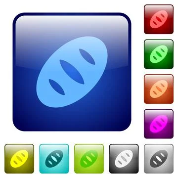 Bread color square buttons Stock Illustration