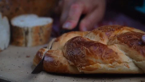 Bread concept. Baking and home bread making concept. Soft toning Video stock 94661668