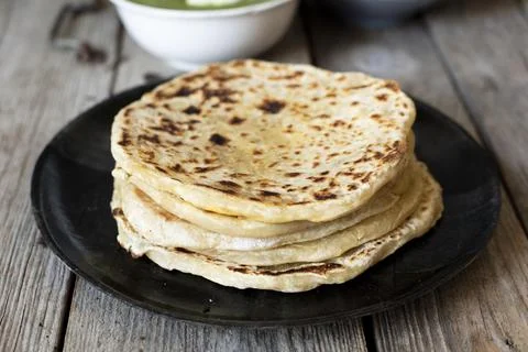 Bread cooked indian style Stock Photos