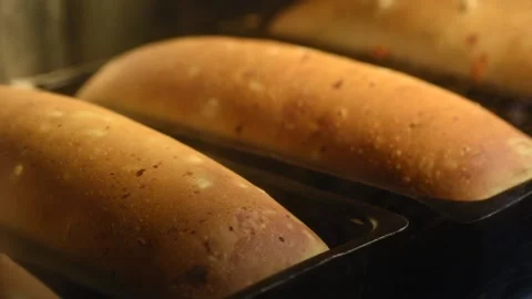 Bread Cooking Timelapse, Making food, bread and eco production, Bakery shop Stock Footage 151361297