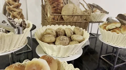 Bread corner of a restaurant Stock Footage 226775127