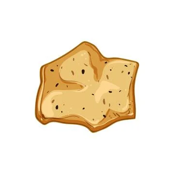 Bread cracker biscuit cartoon vector illustration Stock Illustration
