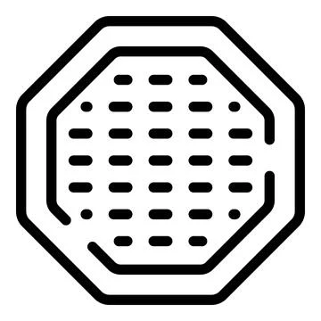 Bread cracker icon outline vector. Food biscuit イラスト素材