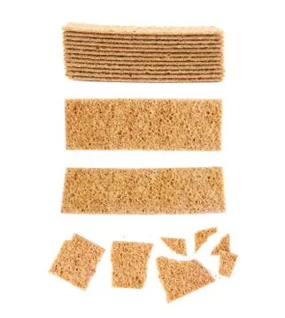 Bread cracker snacks isolated Stock Photos