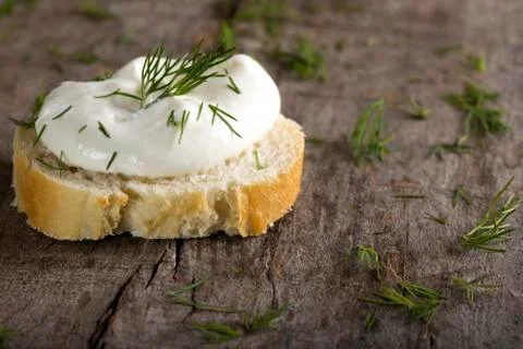 Bread with Cream Cheese Foto stock