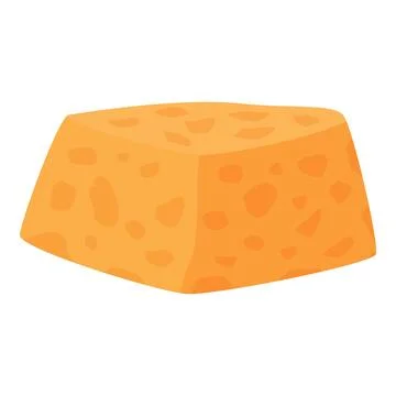 Bread croutons icon cartoon vector. Cooking cube Stock Illustration