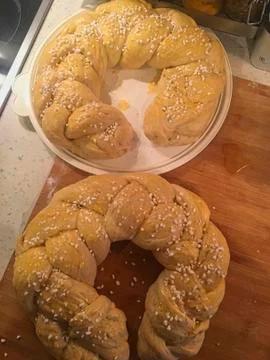 A bread crumb is ready with sugar Stock Photos