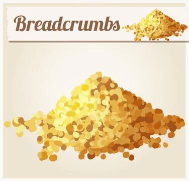 Bread crumbs. Detailed Vector Icon Stock Illustration