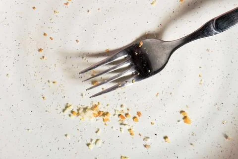 Bread crumbs with fork decor Fotos de archivo