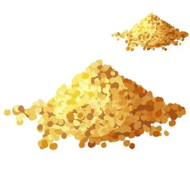 Bread crumbs isolated on white background Stockillustratie