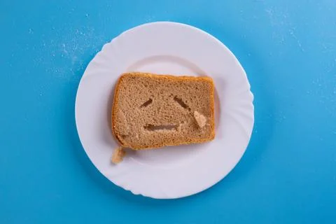 Bread crumbs on the plate Stock Photos