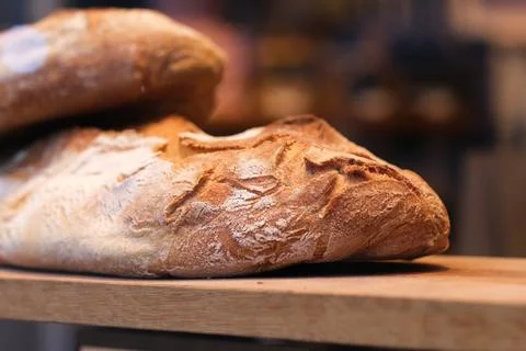 Bread with a crust Stock Photos