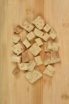 Bread cubes Foto stock