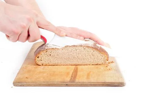 Bread cut  knife Foto stock