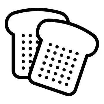 Bread cut line icon. Sliced bread vector illustration isolated on white. Bake Illustrazione stock
