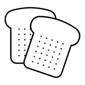 Bread cut thin line icon. Sliced bread vector illustration isolated on white Illustrazione stock
