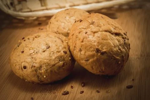 Bread on a cutting board Stock Photos