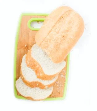 Bread  on cutting board Foto stock
