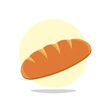 Bread design element for illustration. flat icon Stock Illustration
