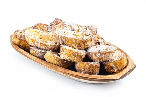 Bread dessert known as gold slice, lamb slice, french toast, Eggy bread, fren Stock Photos