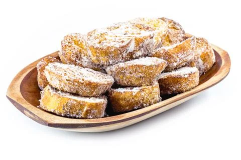 Bread dessert known as gold slice, lamb slice, french toast, Eggy bread, fren Stock Photos