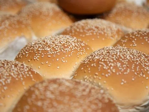 Bread details with sesame Stock Photos
