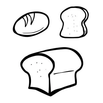 Bread, doodle hand draw sketch, simple hand draw sketch Illustrazione stock
