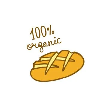 Bread doodle icon, vector illustration Stock Illustration
