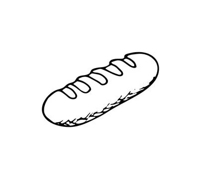 Bread in doodle style Stock Illustration