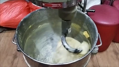 Bread dough being kneaded Stock Footage 314587074