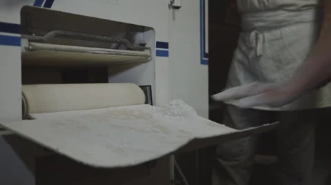 Bread Dough comes out of a Machine Stock Footage 66439752