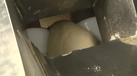 Bread dough divider at the factory Stock-Footage 61074046