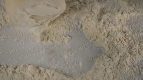 Bread dough falls Stock Footage 254727907