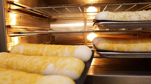 Bread dough with grains ready to bake in oven Stock Footage 91583604