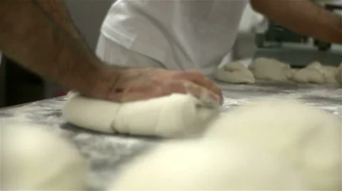 Bread dough making. Stock Footage 63030789