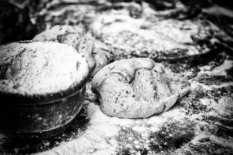 Bread dough Stock Photos
