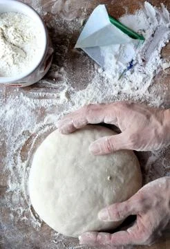 Bread dought homemade Stock Photos