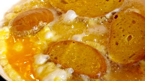 Bread in the egg Stock Footage 32146530