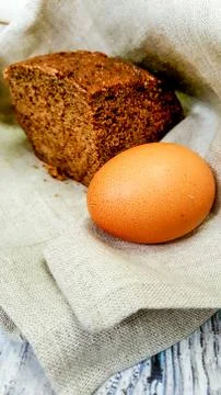 Bread with egg. Photos