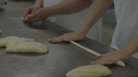 Bread Factory. Bread Preparation. Bakery Bread Factory Stock Footage 150233681