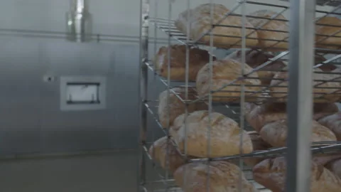 Bread Factory. Bread Preparation. Bakery Bread Factory Stock Footage 150234017